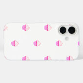 ピンクのカップケーキのかわいいiPhoneケース Case-Mate iPhoneケース (裏面 (横))