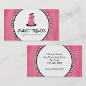 ピンクのカップケーキのケーキのベーカリーの名刺 名刺 (正面/裏面)