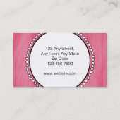 ピンクのカップケーキのケーキのベーカリーの名刺 名刺 (裏面)