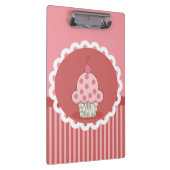 ピンクのカップケーキのデザイン クリップボード (右)