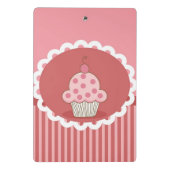 ピンクのカップケーキのデザイン ミニクリップボード (裏面)
