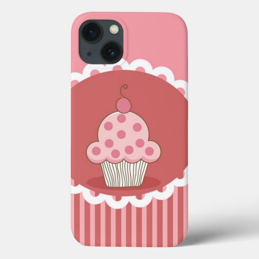 ピンクのカップケーキのデザイン Case-Mate iPhoneケース (裏面)