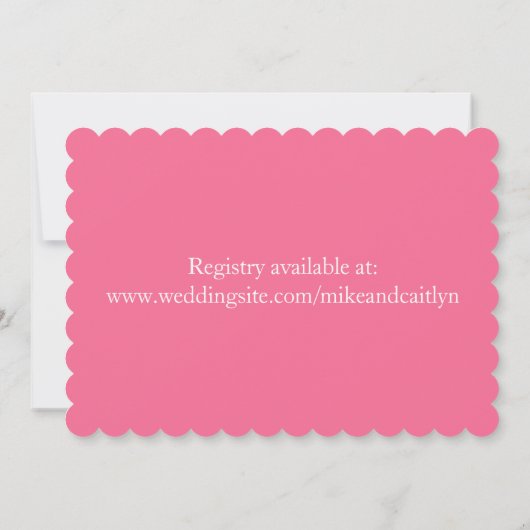 ピンクのカップケーキのブライズ・ベイビーシャワーをお祝いしよう 招待状 (裏面)