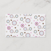 ピンクのカップケーキのベーカリーのカップケーキの名刺 名刺 (裏面)