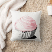 ピンクのカップケーキの枕 クッション (ブランケット)