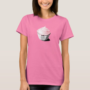 ピンクのカップケーキのTシャツ Tシャツ