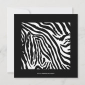 ピンクのカップケーキピンクゼブラベビーシャワー 招待状 (裏面)