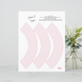 ピンクのカップケーキラッパー、赤ちゃんシャワーカップケーキ (スタンド正面)