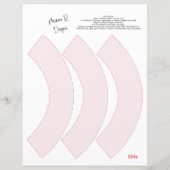 ピンクのカップケーキラッパー、赤ちゃんシャワーカップケーキ (正面)