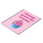 ピンクのカップケーキ ノートブック (左側)