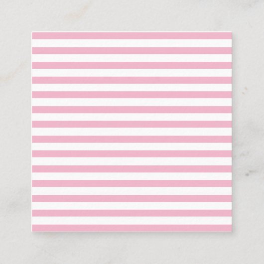 ピンクのカップケーキ – パーソナライズされたベーカリー名刺 スクエア名刺 (裏面)