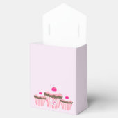 ピンクのカップケーキ フェイバーボックス (オープン)