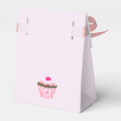 ピンクのカップケーキ フェイバーボックス (裏面サイド)