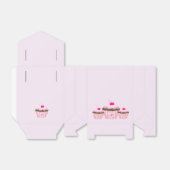 ピンクのカップケーキ フェイバーボックス (折り畳みなし)