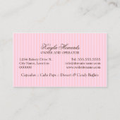 ピンクのカップケーキ 名刺 (裏面)