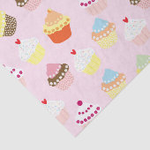 ピンクのカップケーキ 薄葉紙 (詳細)