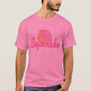 ピンクのカップケーキ Tシャツ