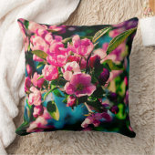 ピンクのカニのリンゴの花 クッション (ブランケット)