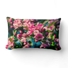 ピンクのカニのリンゴの花