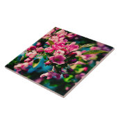 ピンクのカニリンゴの花 タイル (側面)