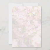ピンクのカバザクラの花が咲く結婚式への招待状 招待状 (裏面)