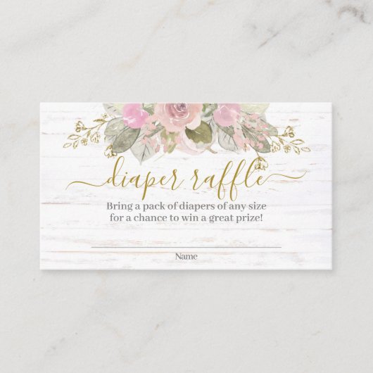 ピンクのカボチャおむつラッフルエンクロージャカード エンクロージャーカード (正面)