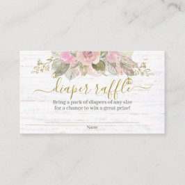 ピンクのカボチャおむつラッフルエンクロージャカード エンクロージャーカード