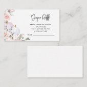 ピンクのカボチャおむつラッフルエンクロージャカード エンクロージャーカード (正面/裏面)