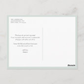 ピンクのカボチャと緑の秋ありがとう ポストカード (裏面)