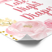 ピンクのカボチャのトラック深夜おむつサインのポスター ポスター (角)