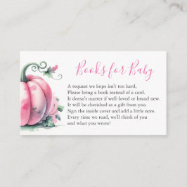 ピンクのカボチャのベビー招待状囲い エンクロージャーカード