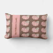 ピンクのカボチャの収穫感謝祭 ランバークッション (正面)