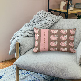 ピンクのカボチャの収穫感謝祭 ランバークッション