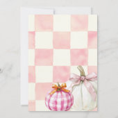 ピンクのカボチャの秋のベイビーシャワー ハロウィン 招待状 (裏面)