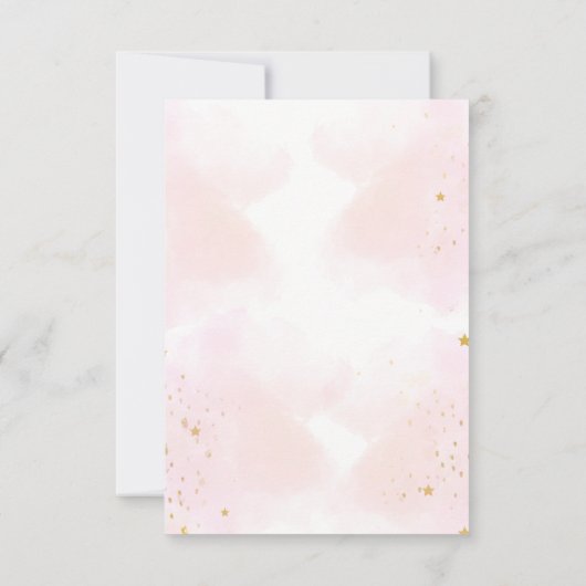 ピンクのカボチャは赤ちゃんのシャワーゲームカードを願う 招待状 (裏面)