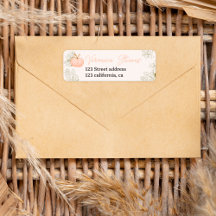 ピンクのカボチャフローラシックな赤ちゃんシャワー