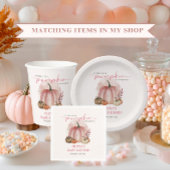 ピンクのカボチャ彼女の方法ピンクの女の子の赤ちゃんシャワー 紙コップ