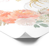 ピンクのカボチャ歓迎の看板ポスター ポスター (角)