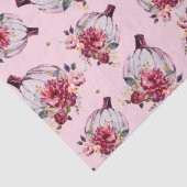 ピンクのカボチャ秋フローラ水の色のパターン 薄葉紙 (詳細)