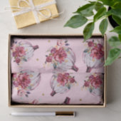 ピンクのカボチャ秋フローラ水の色のパターン 薄葉紙 (ギフト)