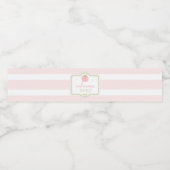 ピンクのカボチャ赤ちゃんシャワー水ボトルラベル ペットボトルラベル (シングルラベル)