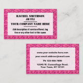 ピンクのカムフラージュの迷彩柄パターン 名刺 (正面/裏面)