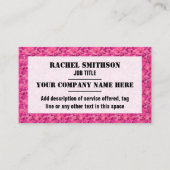 ピンクのカムフラージュの迷彩柄パターン 名刺 (正面)