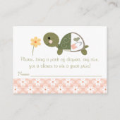 ピンクのカメのオムツくじチケット エンクロージャーカード (裏面)