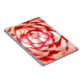 ピンクのカメリア抽象オリジナルアート絵画 ノートブック (右側)