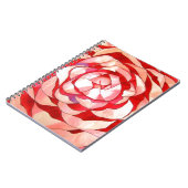 ピンクのカメリア抽象オリジナルアート絵画 ノートブック (左側)