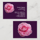 ピンクのカメリア2 – 濃い紫 名刺 (正面/裏面)