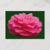 ピンクのカメリア3 – ダークグリーン 名刺 (裏面)