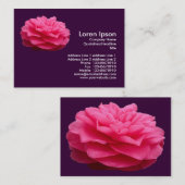 ピンクのカメリア3 – 濃い紫 名刺 (正面/裏面)