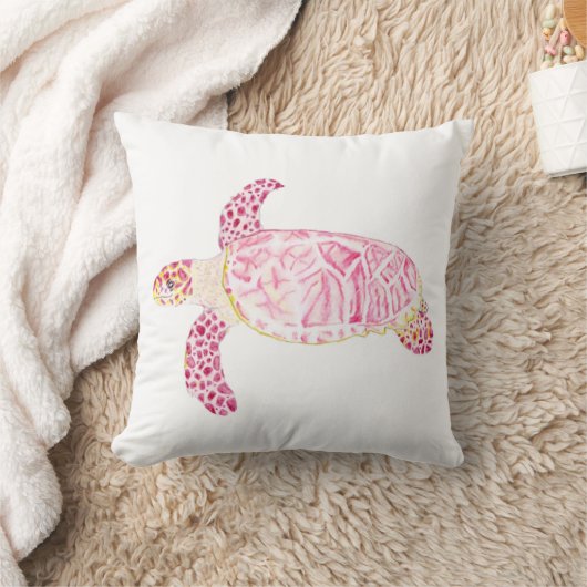 ピンクのカメ クッション (ブランケット)